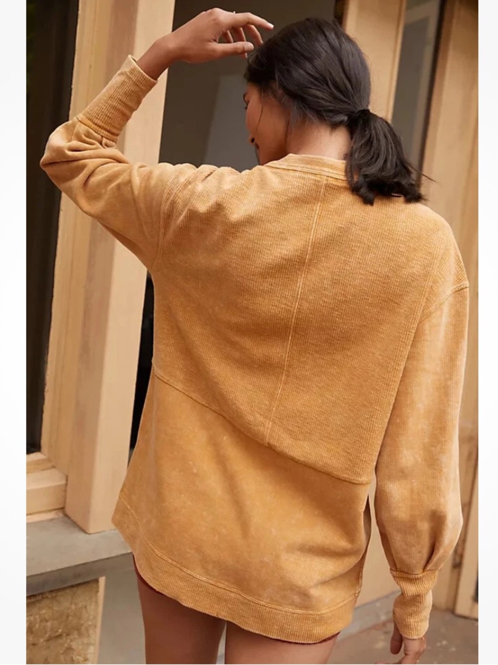 Anthropologie Pilcro Seamed Button Front V-Neck Cardigan Sweater Size Medium - Picture 7 of 15